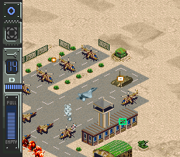 Airfield view showing the game's detailed top-down graphics