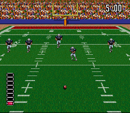 Kickoff, showing the diabolically low camera angle