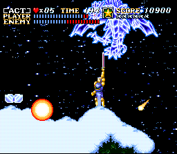 Platforming action in one of the action levels