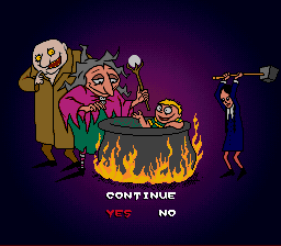 Game over screen