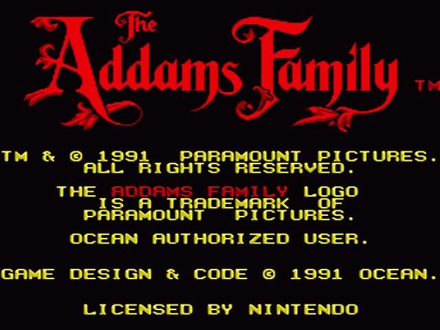 The Addams Family title screen