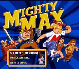 Adventures of Mighty Max title screen