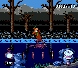 Surfing along on the back of a beaver
