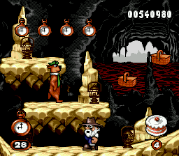 One of the game's woodland levels
