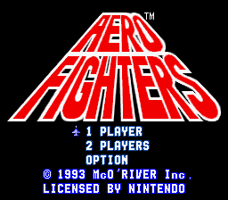 Aero Fighters title screen